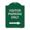 Signmission Reserved Parking Visitor Parking W/ Right Arrow Heavy-Gauge Aluminum Sign, 24" x 18", G-1824-23020 A-DES-G-1824-23020 - alternate 1